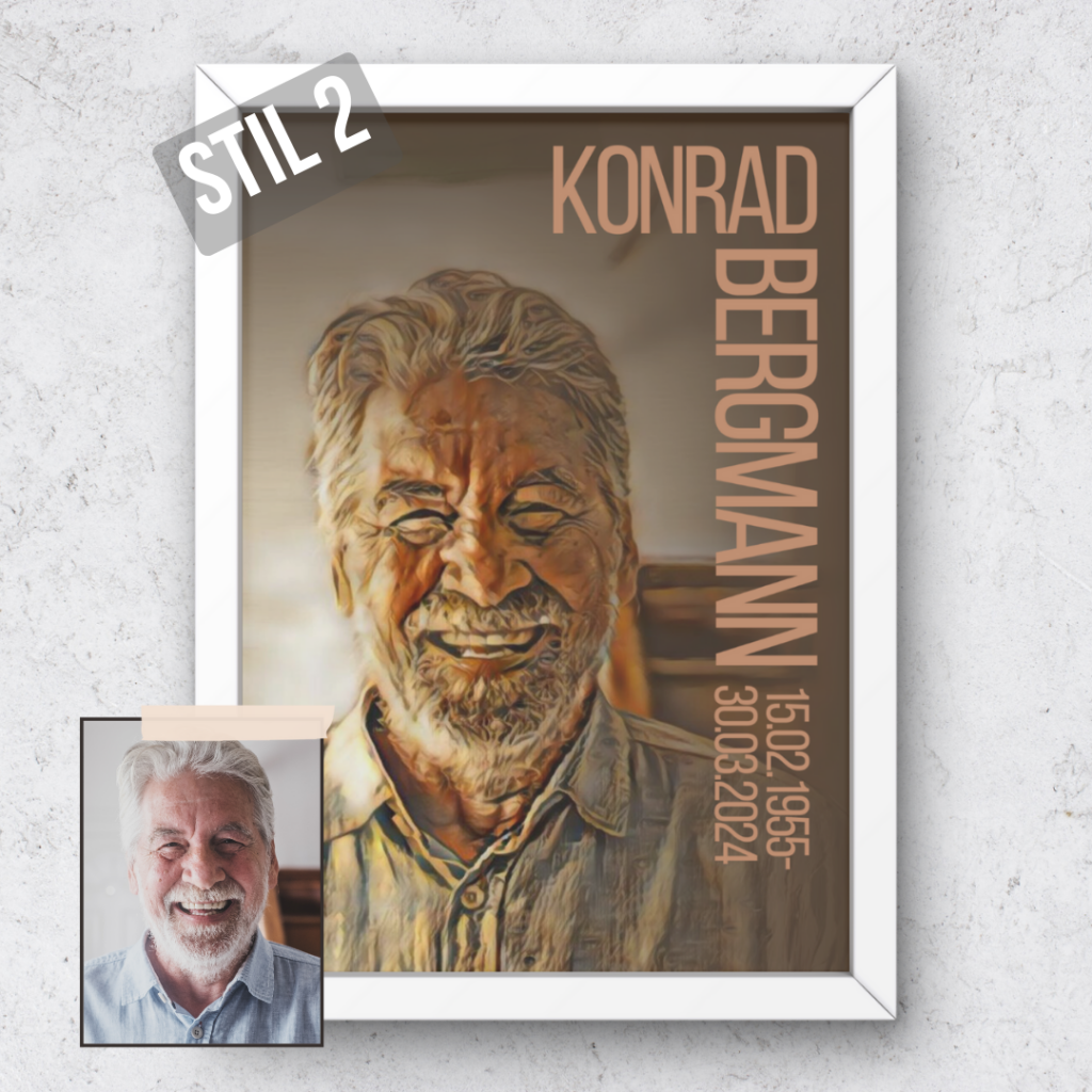 Trauerposter Erinnerungsposter Erinnerung Poster Sterben Tod Abschied