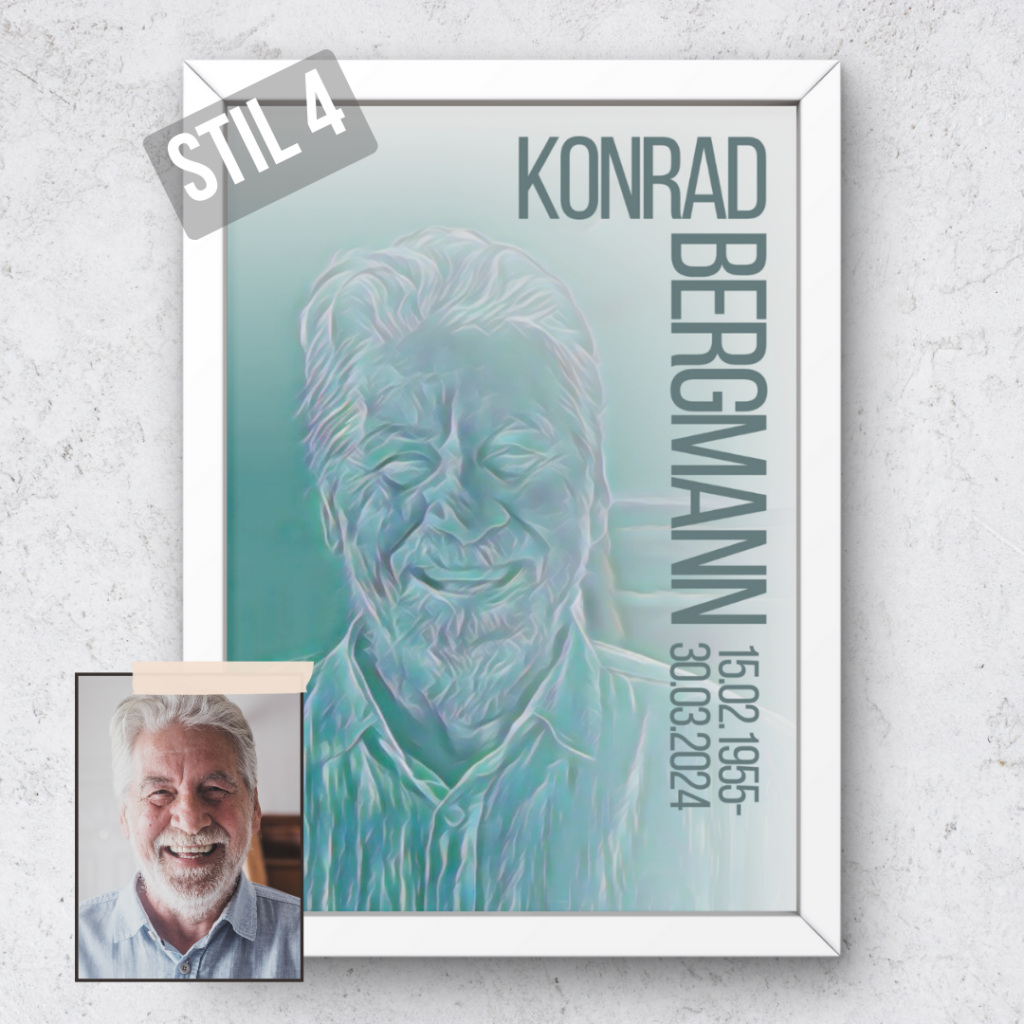 Trauerposter Erinnerungsposter Erinnerung Poster Sterben Tod Abschied