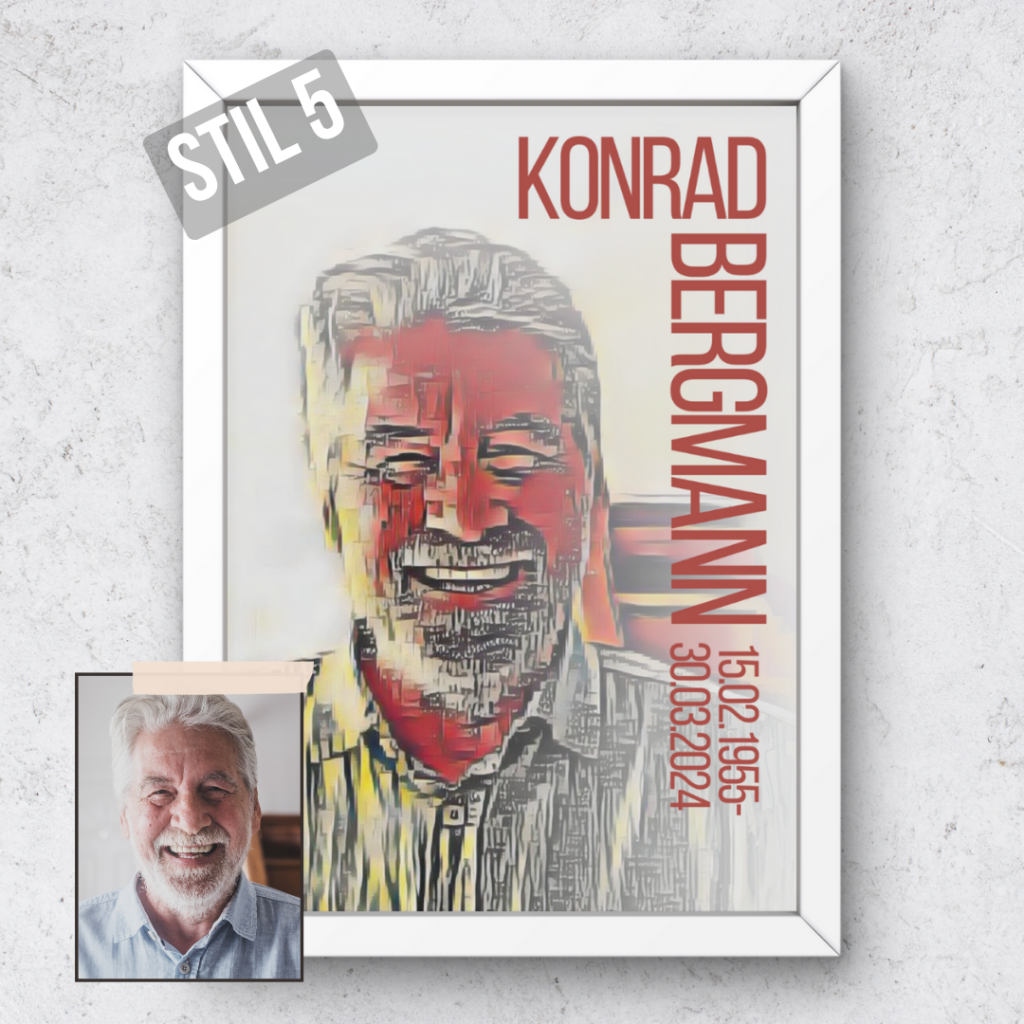 Trauerposter Erinnerungsposter Erinnerung Poster Sterben Tod Abschied