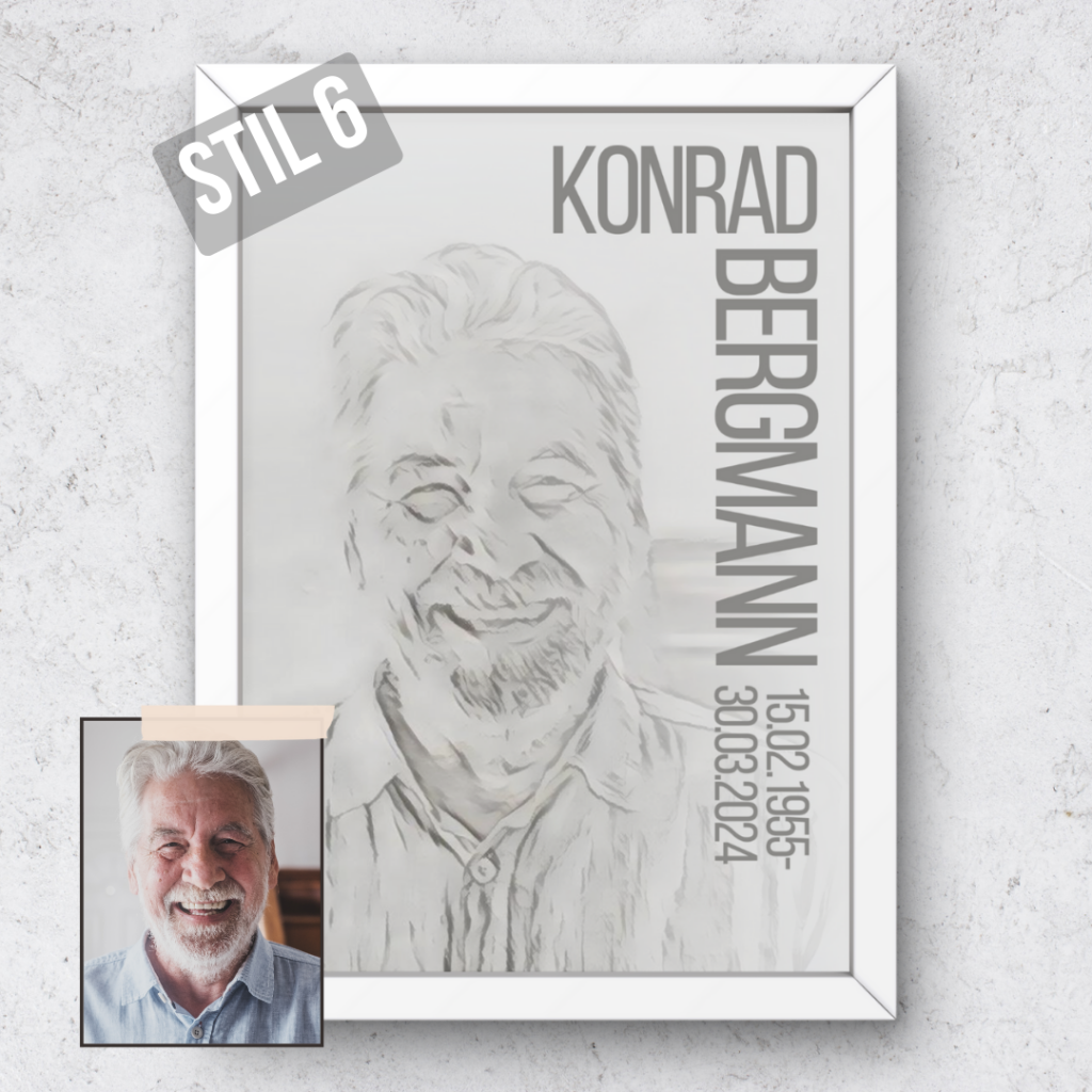 Trauerposter Erinnerungsposter Erinnerung Poster Sterben Tod Abschied