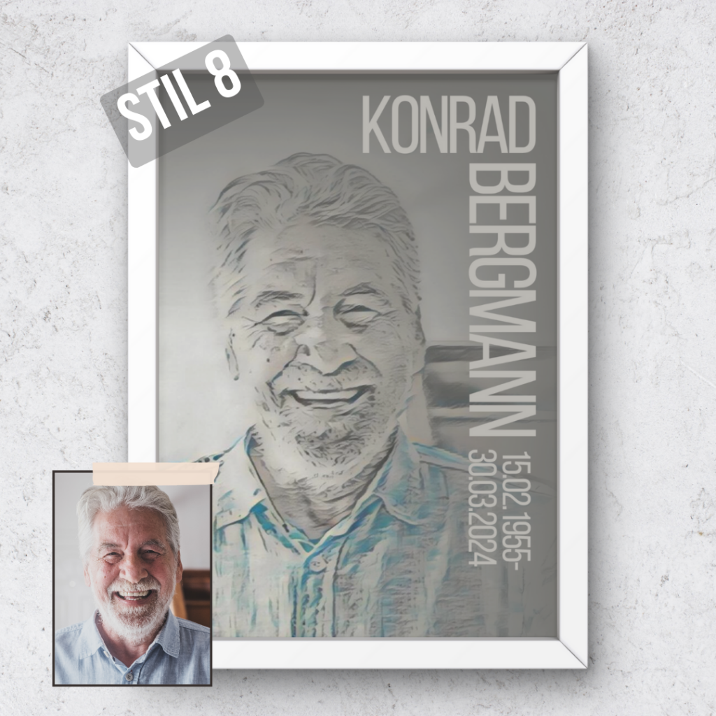 Trauerposter Erinnerungsposter Erinnerung Poster Sterben Tod Abschied