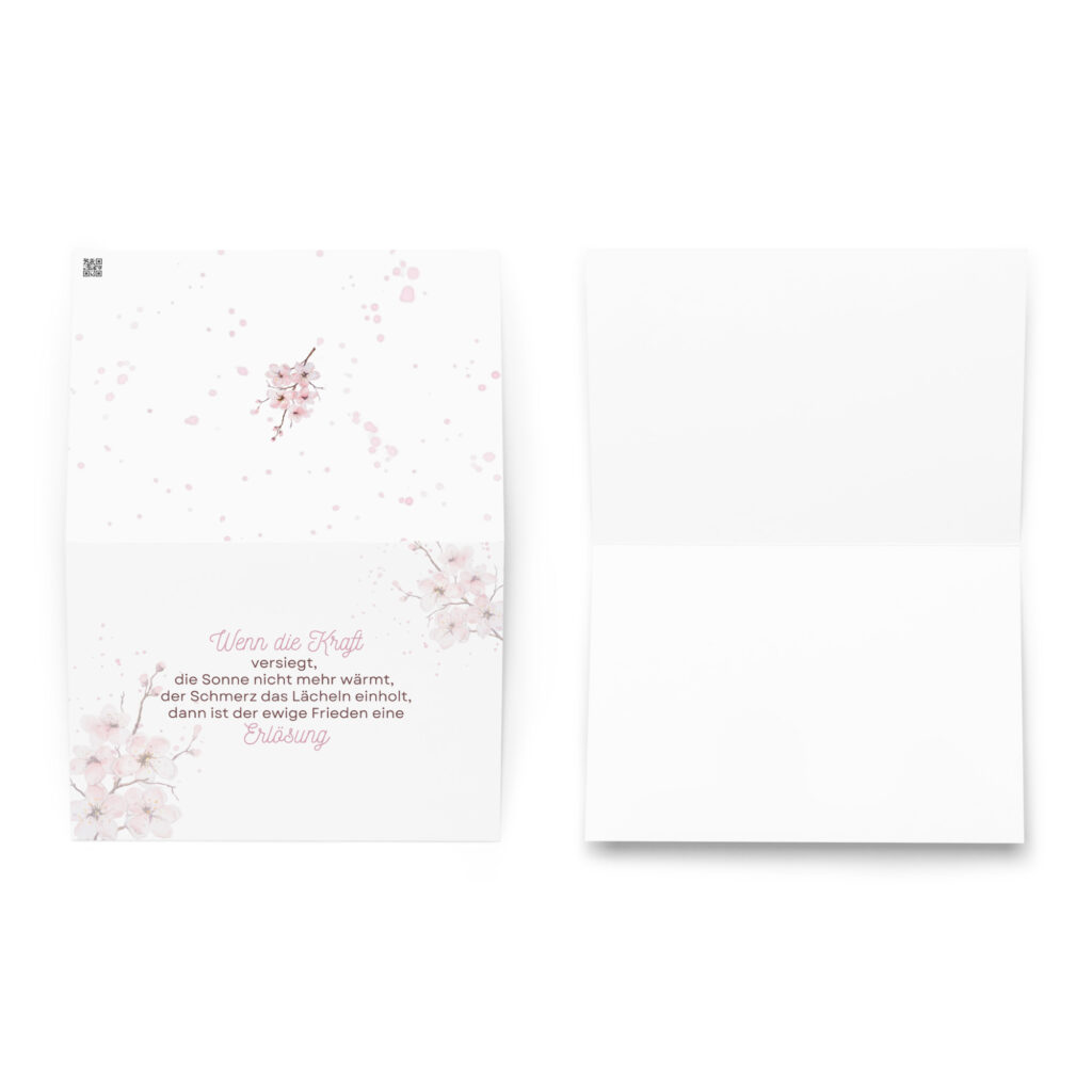 Trauerkarte schreiben gestalten Trauerspruch individualisiert personalisiert Karte Trauer