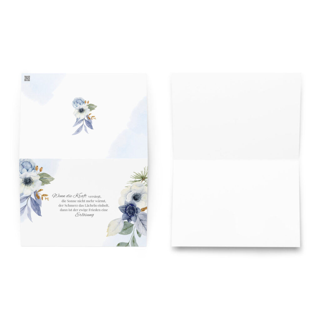 Trauerkarte schreiben gestalten Trauerspruch individualisiert personalisiert Karte Trauer