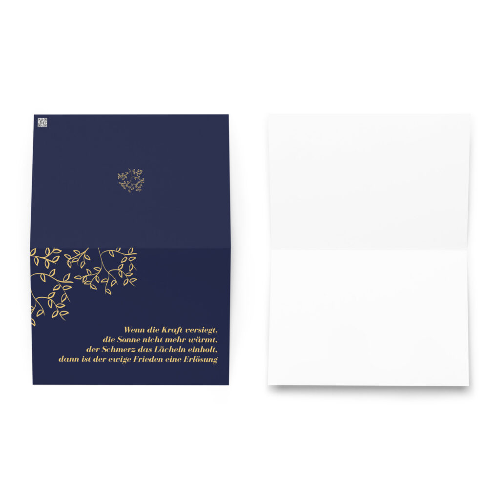 Trauerkarte schreiben gestalten Trauerspruch individualisiert personalisiert Karte Trauer