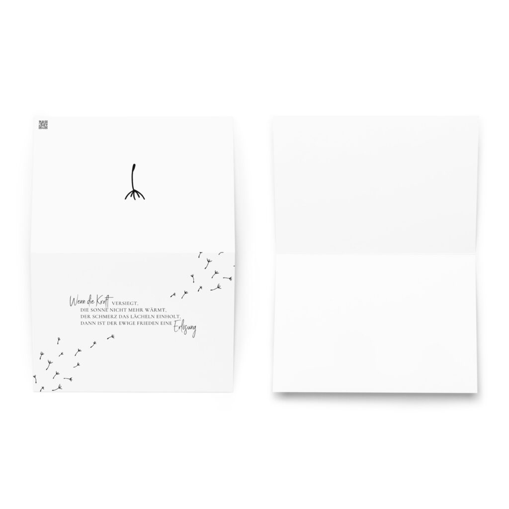 Trauerkarte Trauerspruch individualisiert personalisiert Karte Trauer